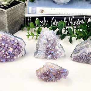 Amethyst &quot;Lavender&quot; Aura Quartz Crystal Cluster
