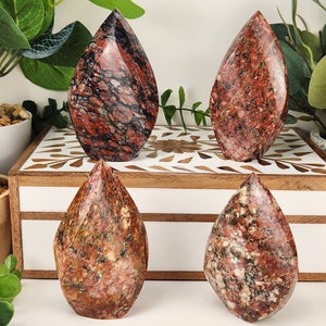 Red &quot;Coral&quot; Quartz Crystal Flame