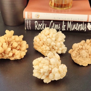 Caramel Aragonite (Cave Calcite) Crystal Cluster Specimen