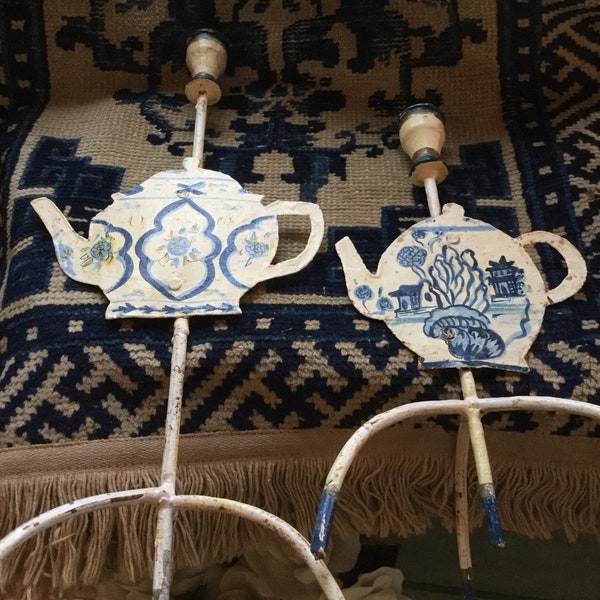 Blue Willow Candle Holder Etsy