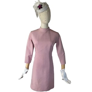 1960s Pink Cocktail Dress: Mod Wiggle Dress, Size Medium
