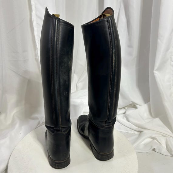 Petrie Dressage Boots | Equestrian Black Leather Tall Riding Boots | US Women's 7 (UK 4.5) | Height 47cm (18.5"), Calf 37cm (14.6") View 6