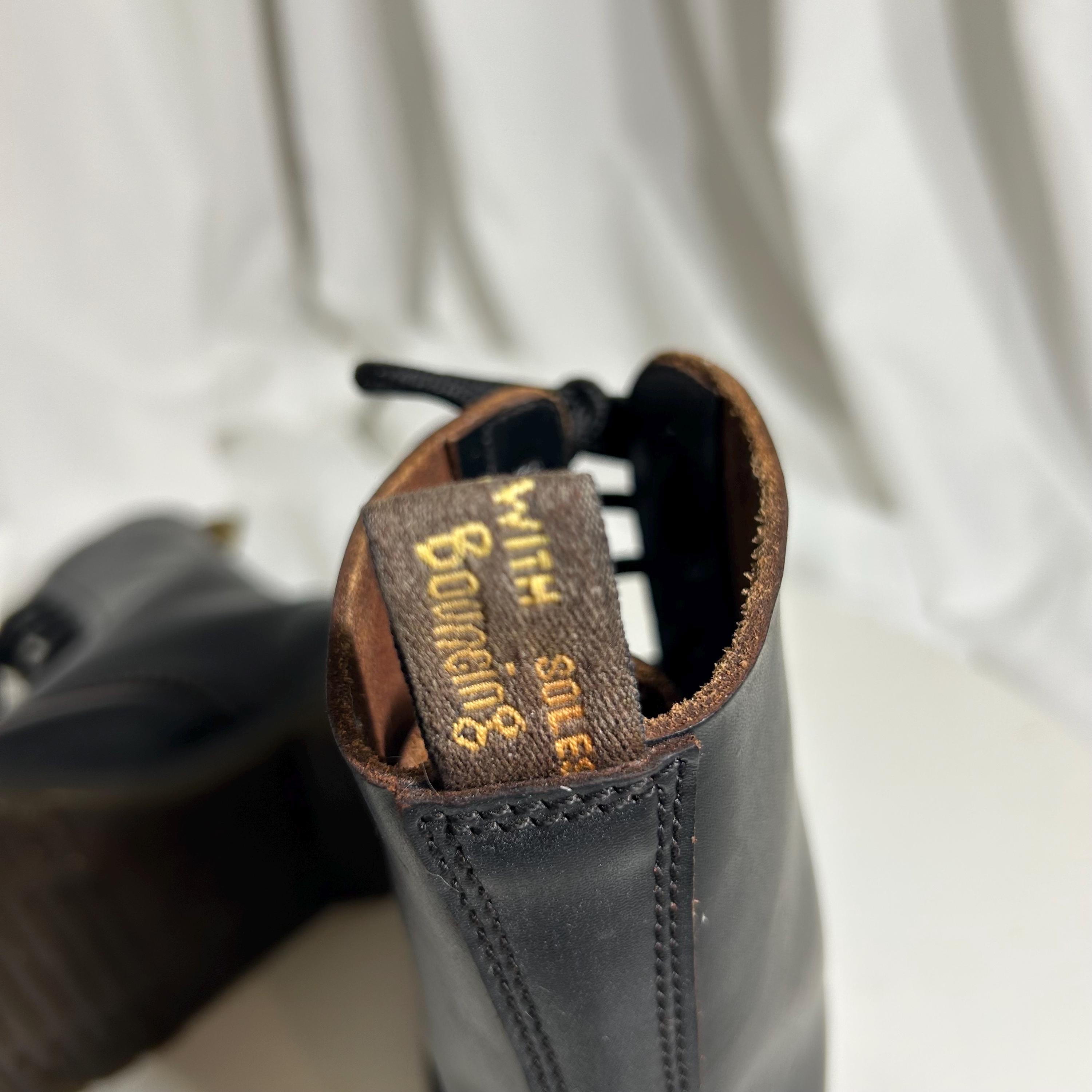 Vintage Made in England Dr. Martens 1490 Black Leather 10 Eye