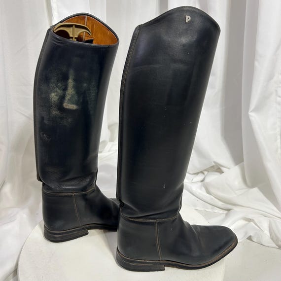 Petrie Dressage Boots | Equestrian Black Leather Tall Riding Boots | US Women's 7 (UK 4.5) | Height 47cm (18.5"), Calf 37cm (14.6") View 5