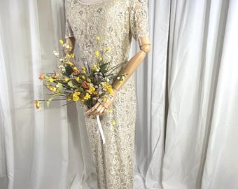 Old Hollywood Glam Bridal Gown | Modern Size 5/6 | Excellent Condition