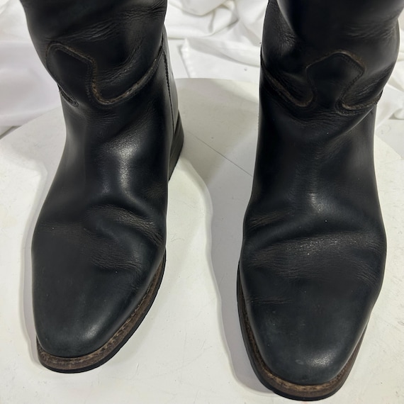 Petrie Dressage Boots | Equestrian Black Leather Tall Riding Boots | US Women's 7 (UK 4.5) | Height 47cm (18.5"), Calf 37cm (14.6") View 2