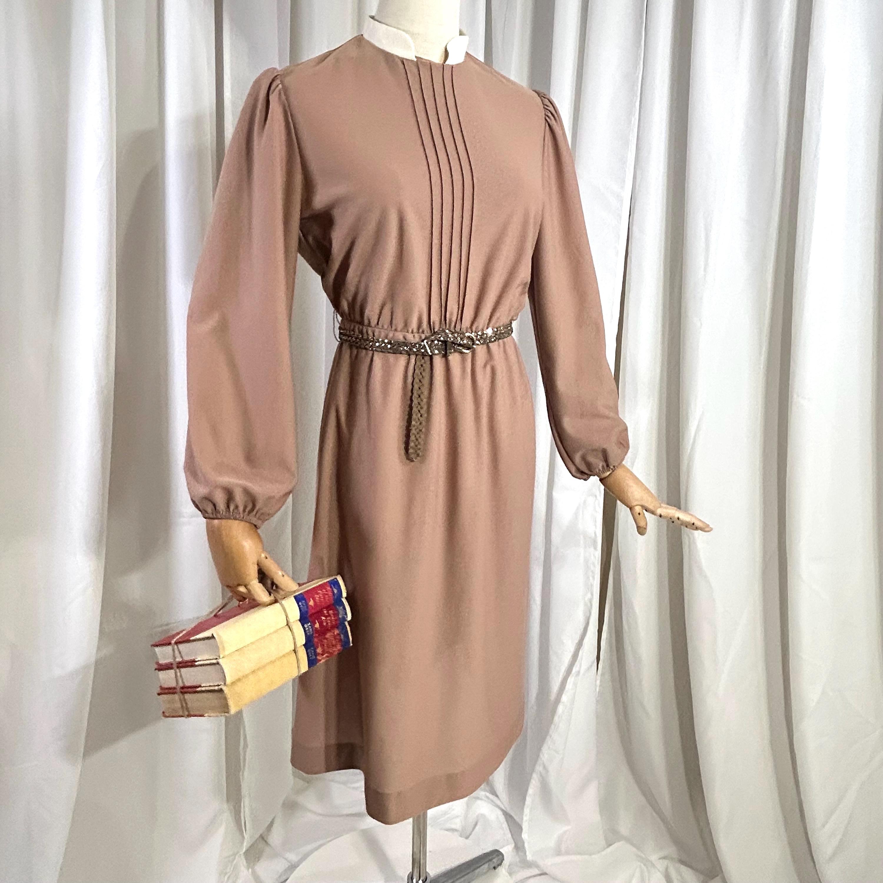 Taupe Midi Dress - Etsy