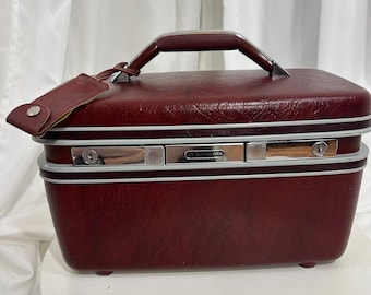 Maletín de viaje Samsonite Silhouette II vintage – Granate oscuro/Arándano
