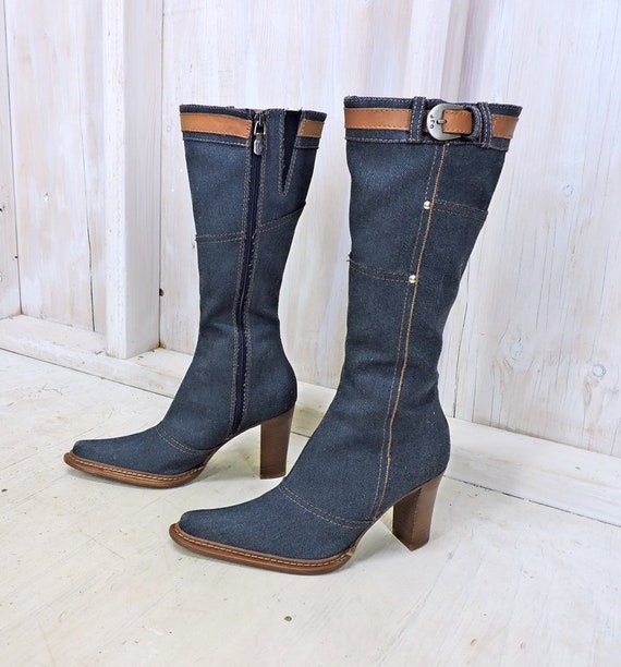 denim cowgirl boots