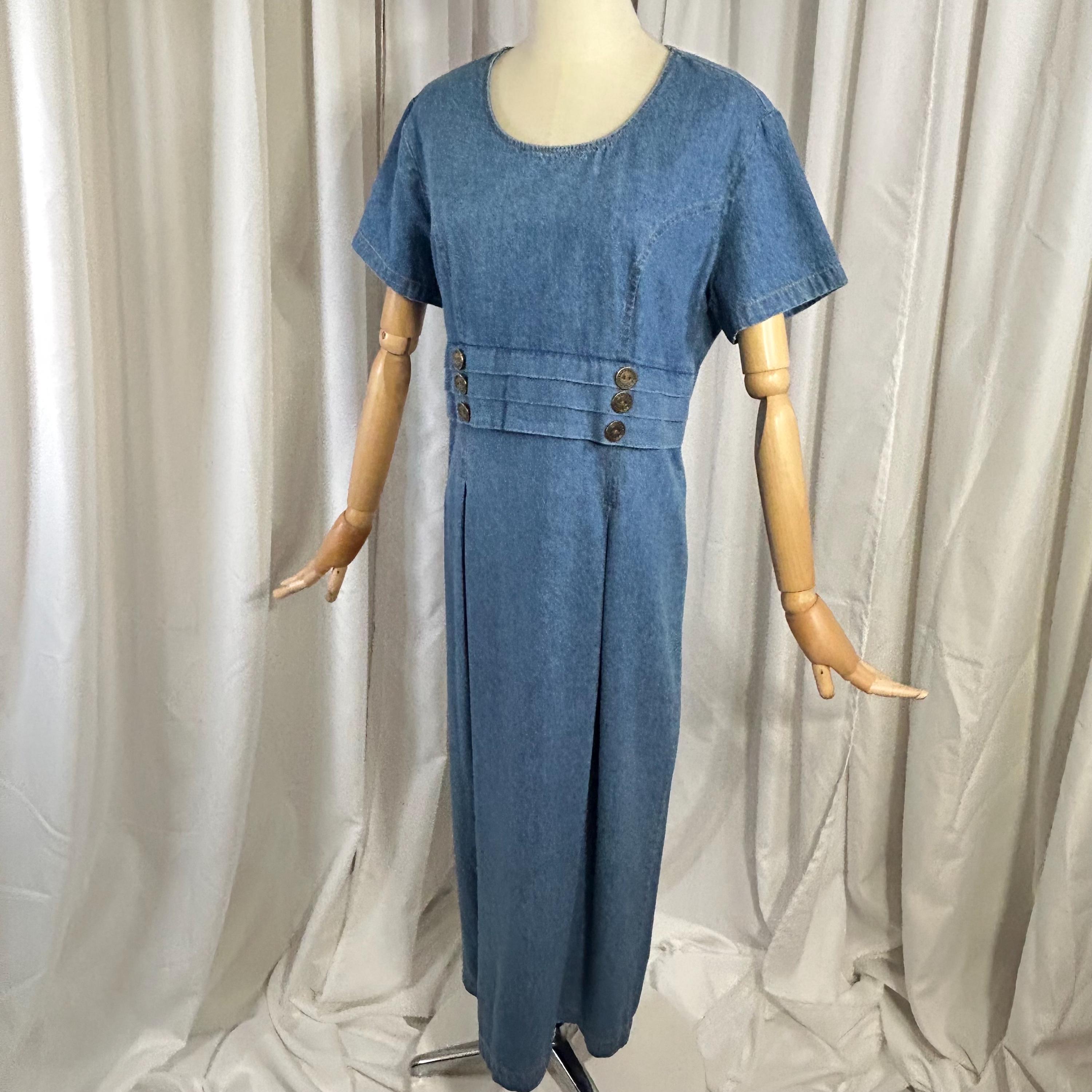 green emerald velvet dress Denim Dress / Long Cotton Denim Summer Halter dress : The Denim Collec –  Nuichan main image 0