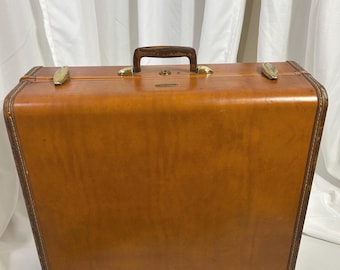 Vintage 1950s Samsonite Hartschalen Koffer - Shwayder Bros Mid Century Gepäck - Satin Interieur - Home Decor - Hochzeit - Prop
