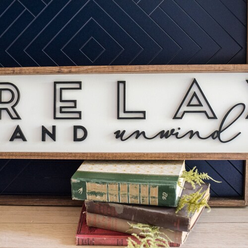 Relax and Unwind Summer Vacation Decor 3d Lettering Laser Cut ...