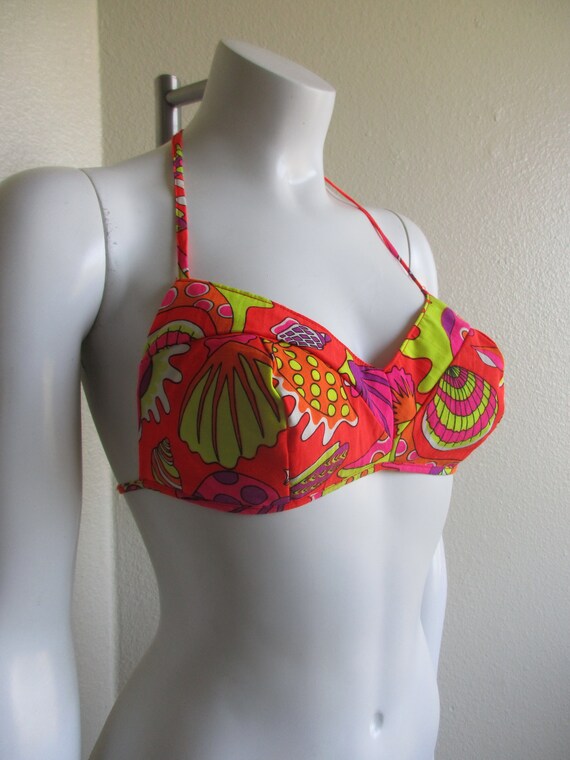 1960s Rai Nani of Hawaii psychedelic seashell biki