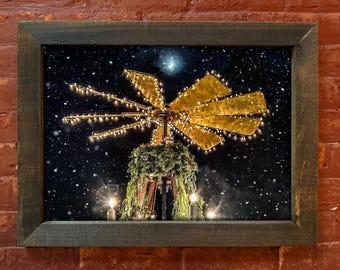 Wall Art, Christmas Pyramid, Winter Decor, Winter Wall Hanging, 16x20 11x14 8x10, Festive Home Decor, Winter Snow Picture, Christkindl