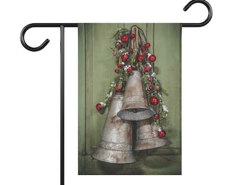 Holiday Bells Photo Garden Flag