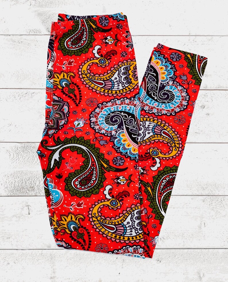 Women/'s Fuchsia Paisley Leggings /& One Size 2-14 Plus Size 14-2x