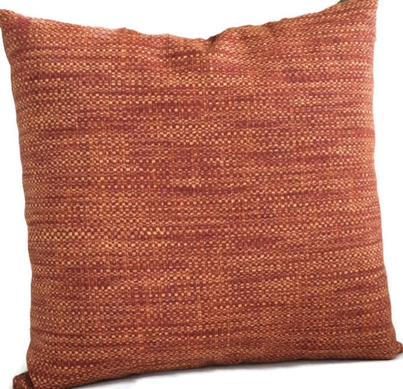 Rust Outdoor Pillow Cover Rust Red Burnt Orange Throw Pillow Etsy