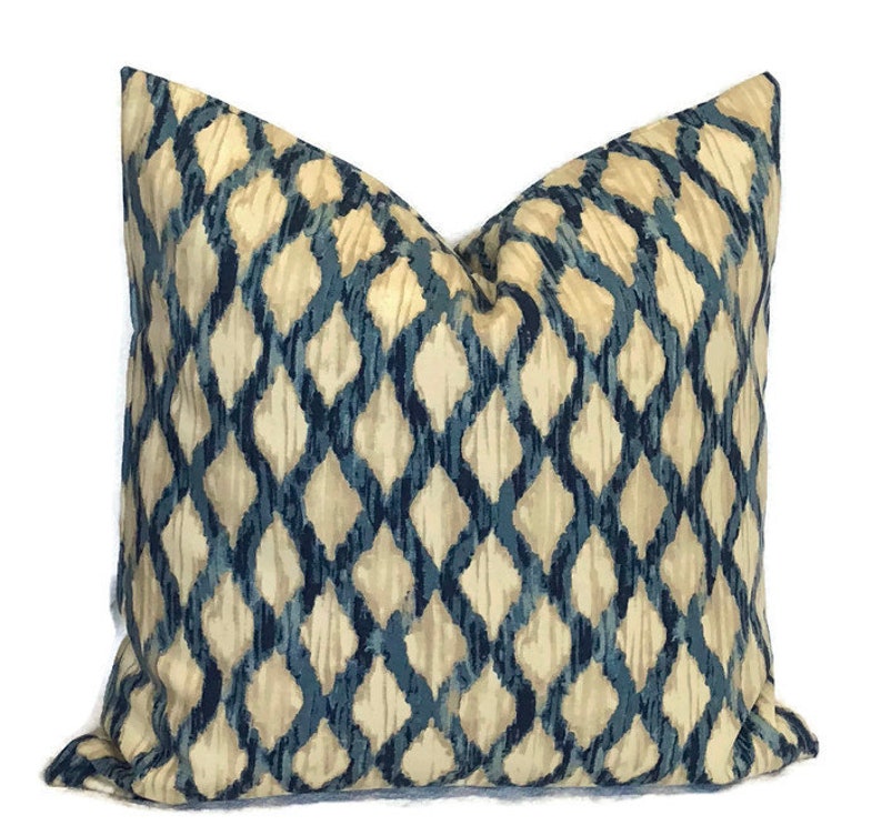 Teal Blue Farmhouse Decorative Throw Pillow Cushion Cover Etsy