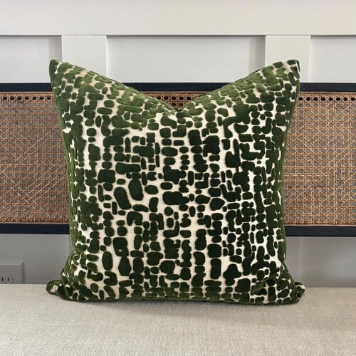 Coussins décoratifs en velours texturé vert émeraude : Housses de coussin de créateur 30 x 50 cm et 30 x 60 cm, coussins lombaires décoratifs Hamilton Asher
