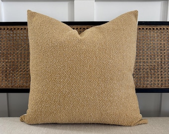 Gold Beige Decorative Throw Pillows: Woven Scalamandre Textured Chenille Designer Pillow Covers 18X18 20X20 22X22 24X24 Euro Sham Lumbar