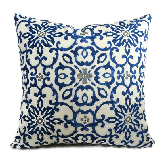 16”x16” Argent//Gris et Blanc Paisley Design Housse De Coussin