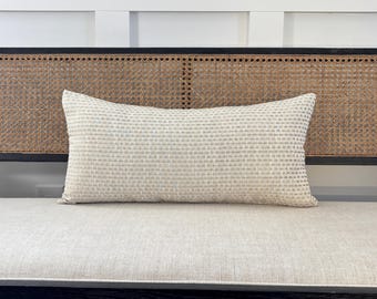 Champagne Beige Chenille Textured Throw Pillows: Golding Designer Pillow Covers 18X18 20X20 22X22 24X24 Euro Sham Lumbar Low Country