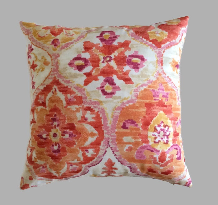 Tangerine Orange Yellow Outdoor Throw Pillow Cushion Cover // Etsy