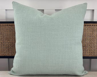 Seafoam Sage Green Throw Pillow: Heavy Weight Designer Pillow Covers 18X18 20X20 22X22 24X24 Euro Sham Lumbar Low Country Ballard Designs