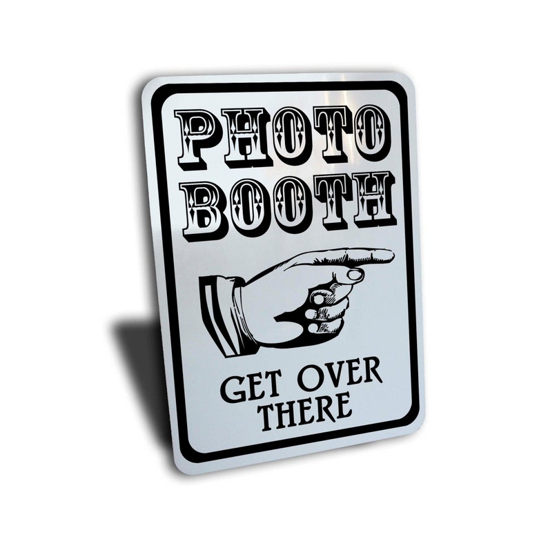 Photo Booth Directional Sign 10 by 14 Black Etsy