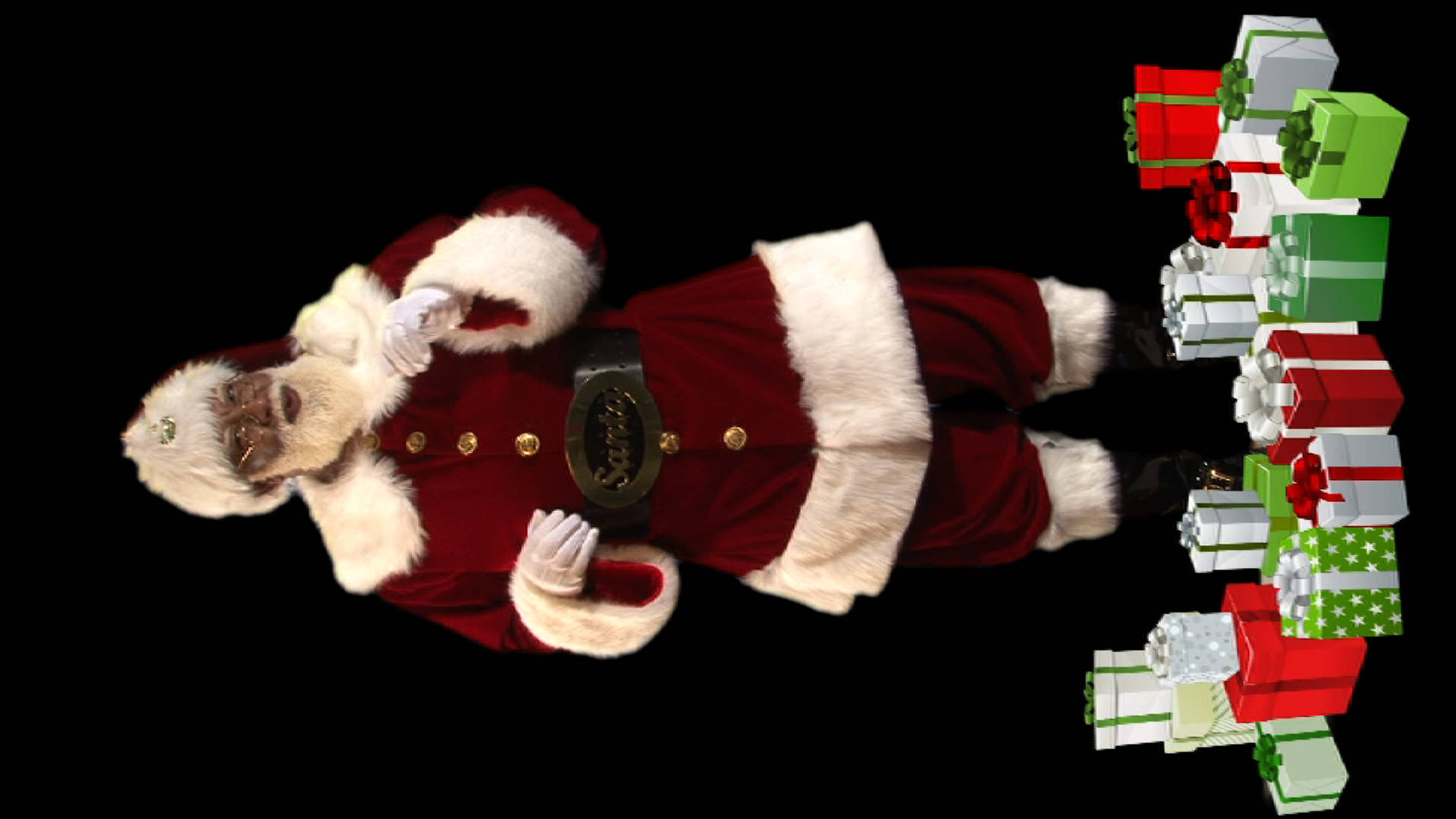 Black Santa Video Projector Kit Complete Projector and Santa Etsy