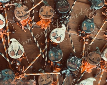 Vintage Inspired Noisemaker| In Collaboration with Johanna Parker| Vintage Halloween| Halloween Folk Art| Halloween Shaker Rattle