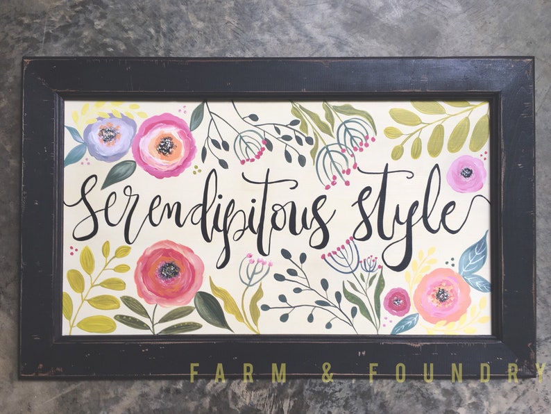 Nursery Decor Business Decor Personalized Sign Teen Bedroom Decor Flowers /& Foliage Sign