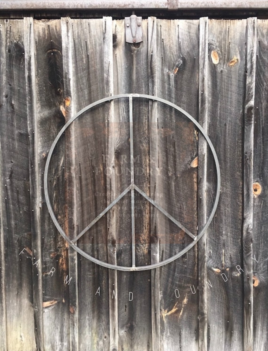 Steel Peace Sign Large Peace Sign Home Decor Raw Metal Barn Etsy