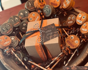 Vintage Halloween Papier-Mâché Noisemakers| Noise Rattles| Olde Halloween Decor| Handmade| Vintage Halloween