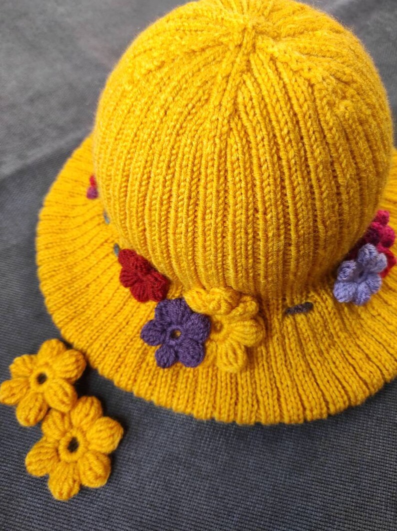 Bucket Hat Knitting Pattern, Panama Hat Pattern, Wide Brim Knit Hat Pattern, Unique Women's