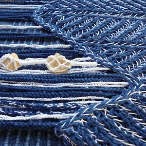 Women's Summer Top Navy Blue Top Hand Knit Corset Cotton Sleeveless Shirt Women's Summer Crochet Top Women's Reversible Shirt Blue Knit Top image 10