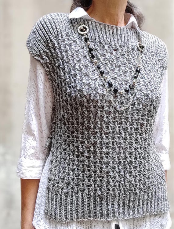 トップス state of mind sheer knit vest State of Mind Sheer Knit Vest Sweater Vests