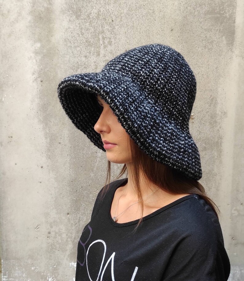Bucket Hat Knitting Pattern, Panama Hat Pattern, Wide Brim Knit Hat Pattern, Unique Women's