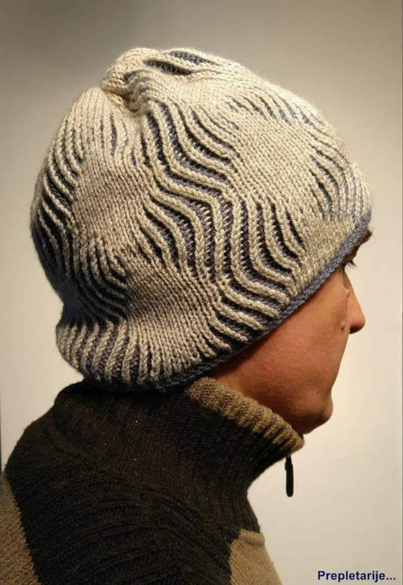 Brioche Cowl & Hat Knitting Pattern Knit Hat Denim Blue Etsy