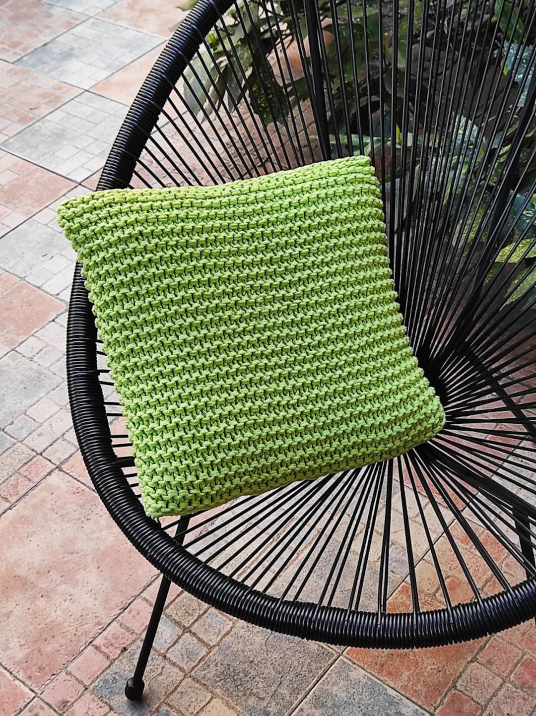 Knitted Cushion Cover 18x18 Chunky Knit Pillowcase Cotton Etsy UK