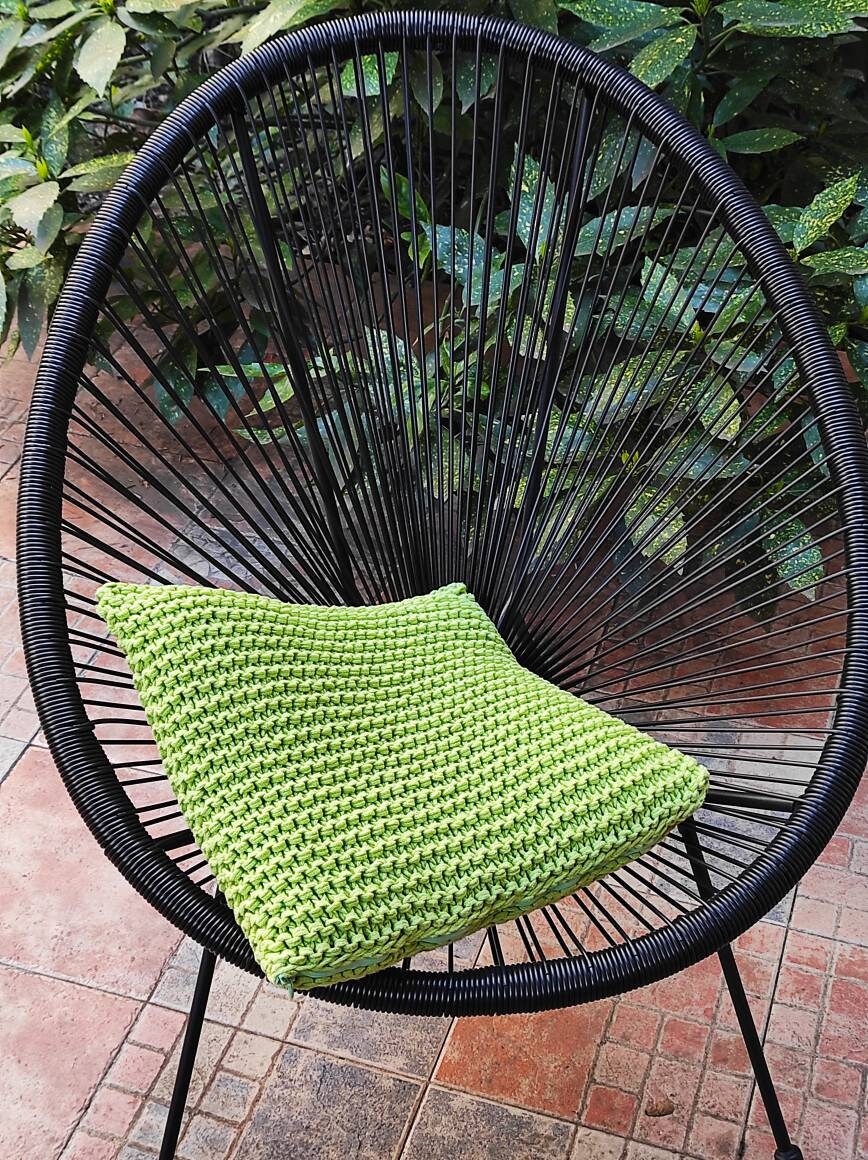 Knitted Cushion Cover 18x18 Chunky Knit Pillowcase Cotton Etsy UK