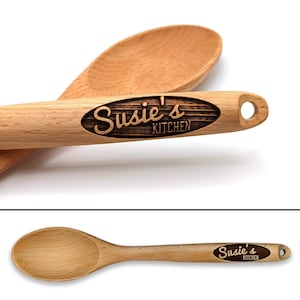 Personalized Wooden Spoon, Engraved Wooden Spoon, Personalized Spoon, Wooden Spoon, Gift for Her, Baking Gift, Cooking Gift, Engraved Spoon Bild 1