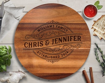 Custom Lazy Susan, Personalized Cutting Board, Engraved Cutting Board, Custom Cutting Board, Wedding Gift, Anniversary Gift, Christmas Gift