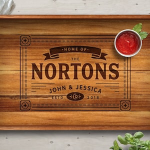 Serving Tray, Teak, Custom Serving Tray, Tray with Handles, Engraved, Tray, Breakfast in Bed, Breakfast Tray, Wood Tray, Coffee Table Tray