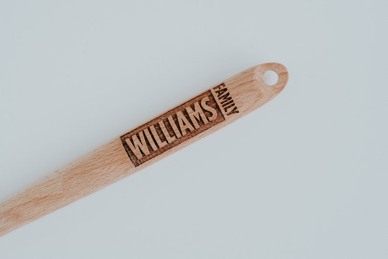 Wooden Spoon, Family Gift, Engraved Wooden Spoon, Personalized Spoon, Wooden Spoon, Gift for Her, Baking Gift, Cooking Gift, Engraved Spoon image 8