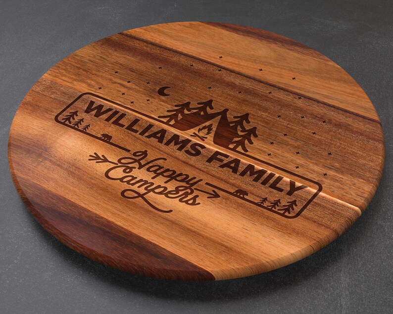 Realtor Gifts Camping Lazy Susan Personalized Couples Gift Engagement Gift Wedding Gift Custom Wedding Gift Housewarming Gift