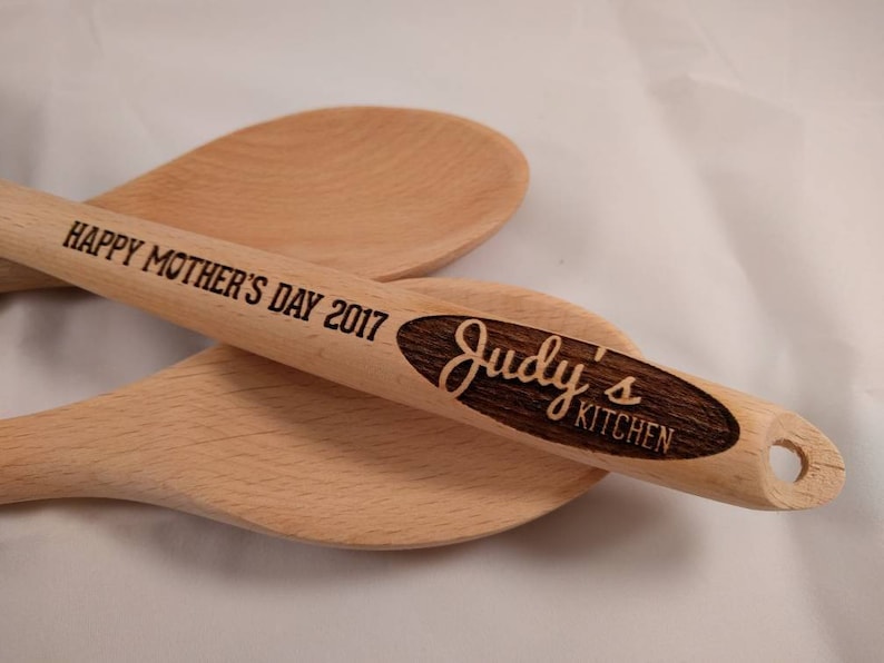 Personalized Wooden Spoon, Engraved Wooden Spoon, Personalized Spoon, Wooden Spoon, Gift for Her, Baking Gift, Cooking Gift, Engraved Spoon Bild 4