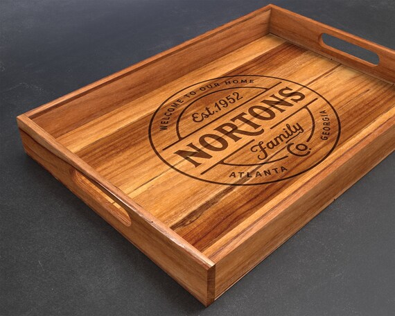 Serving Tray Custom Wood Ottoman Wooden Breakfast In Bed Teak With Handles Personalized Engraved Large Coffee Table Dishes - Large Custom Wood Coffee Table Serving Tray Custom Wood Ottoman Wooden Breakfast In Bed Teak With Handles Personalized Engraved Large Coffee Table Dishes - Large Custom Wood Coffee Table