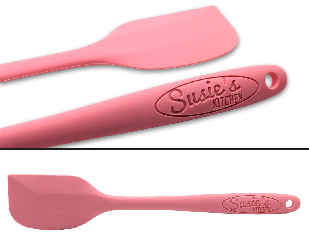 Personalized Pink Spatula, Customized Silicone Spatula, Silicone