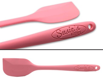 Personalized Pink Spatula, Customized Silicone Spatula, Silicone Spatula, Gift for Her, Baking Gift, Cooking Gift, Embossed Spatula